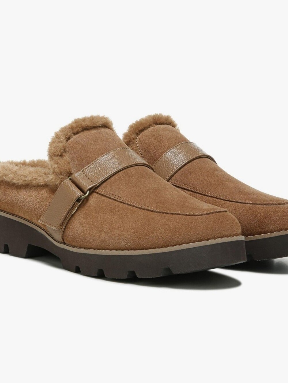 Vionic Womens Charm Kailen Faux Shearling Fuzzy Mules Size 7